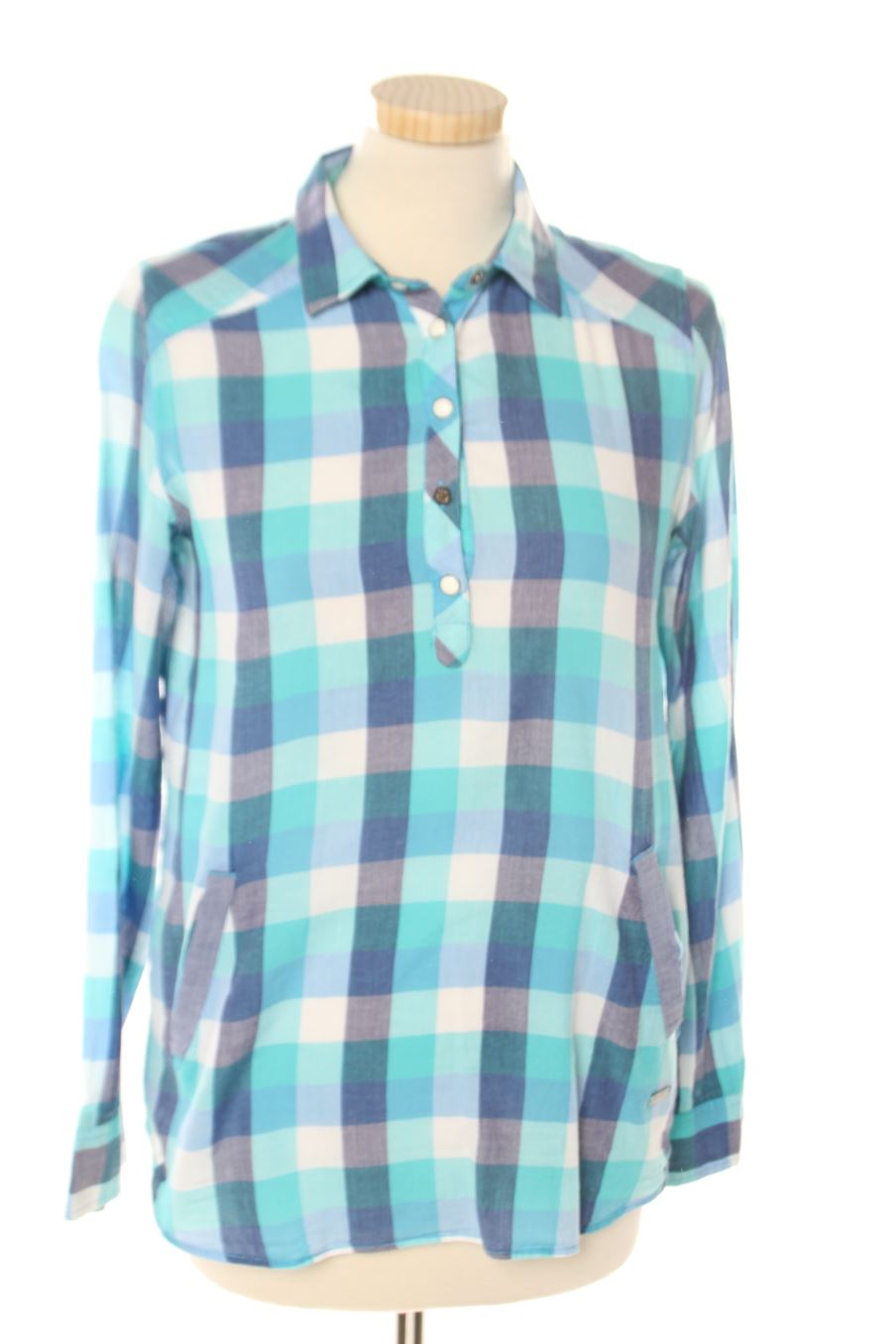 Blouse à manches longues Trf (ZARA) de la taille S, de couleur carreaux