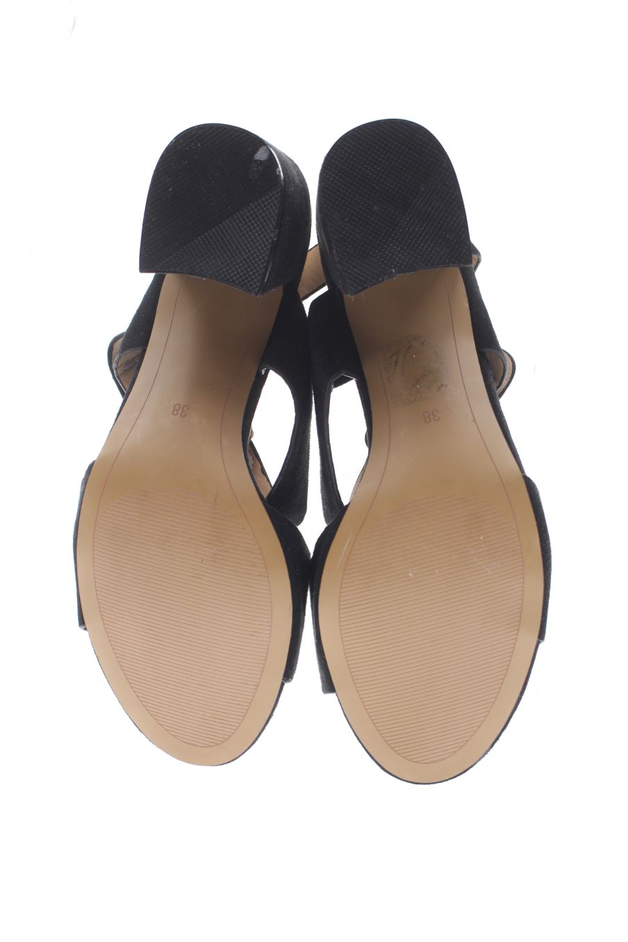 Sandalias tacon de TINA'S de la talla 38, de color negro de