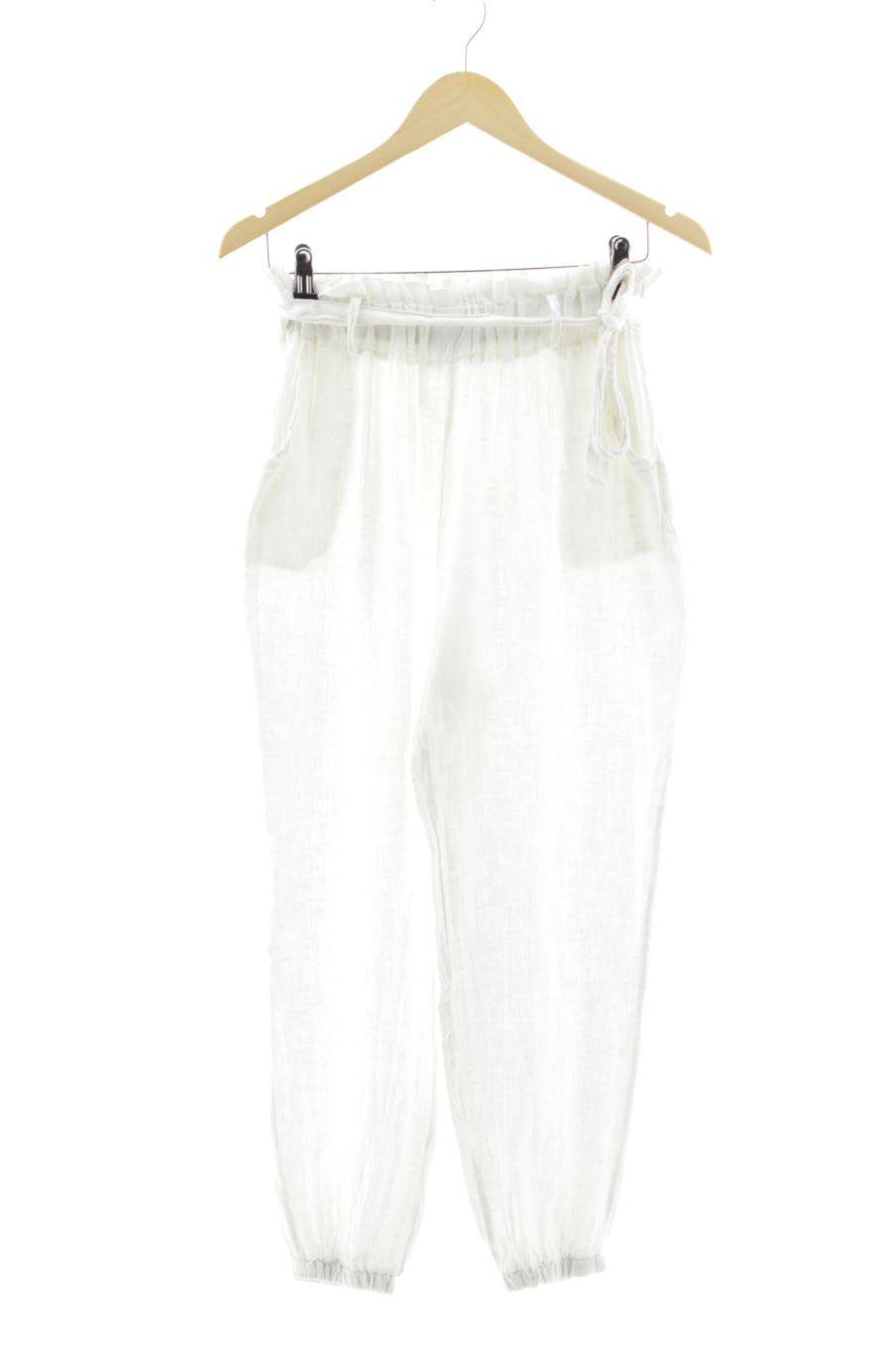 Pantalón Casual de le vélo de la talla S, de color blanco