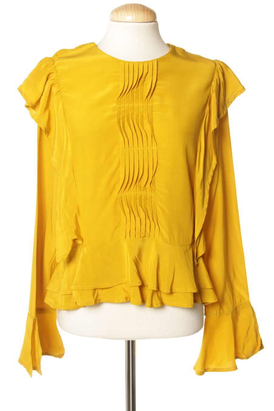 Blusa de manga larga de Sfera de la talla M, de color mostaza
