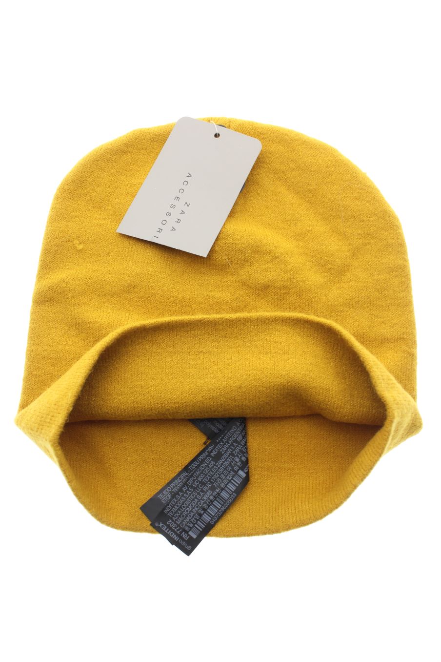 Gorro de Zara de la talla M, de color mostaza