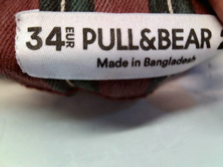 Vaqueros de Pull & Bear de la talla 34, de color rayas de ropa vaquera
