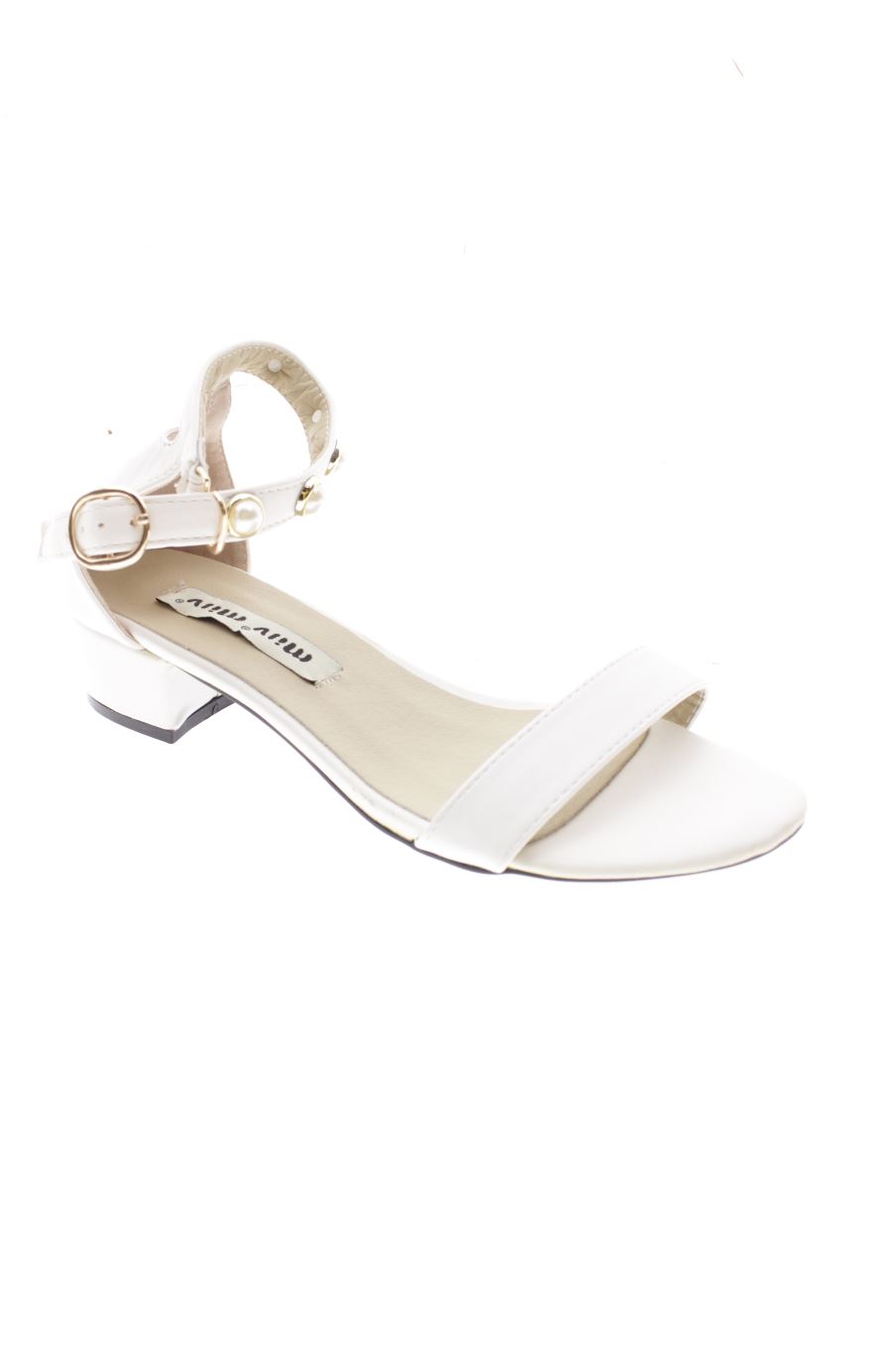 Sandalias tacon de MILV MILV de la talla 38, de color blanco de