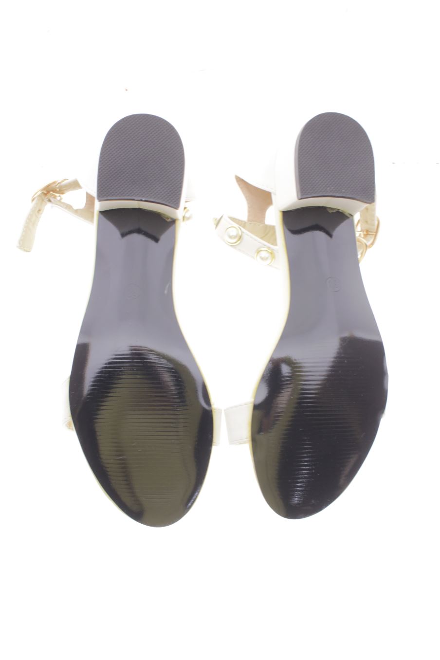 Sandalias tacon de MILV MILV de la talla 38, de color blanco de