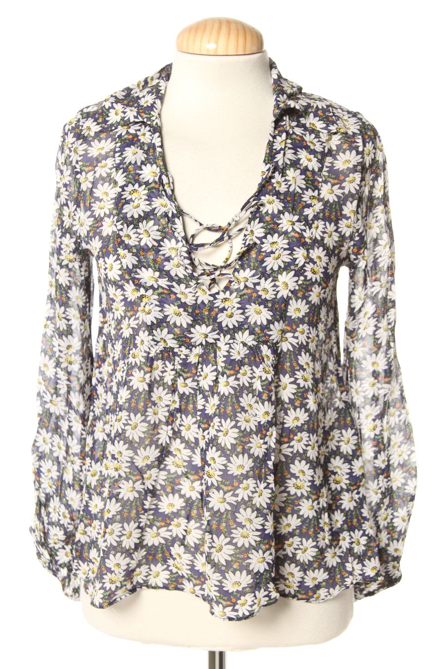 Langärmelige Bluse von Zara Größe S, Farbe Geblümt, für
