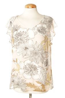 Blouse à manches courtes M cream