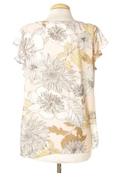 Blouse à manches courtes M cream