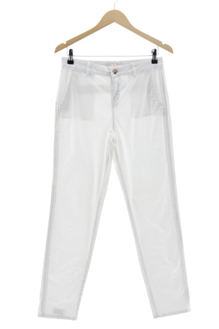 Pantalon Camaieu de la taille 40, de couleur blanc