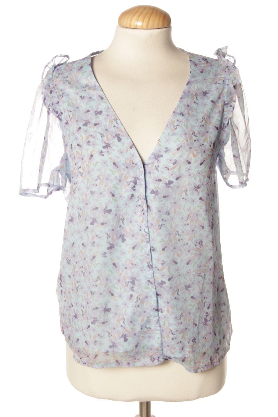 Kurzärmelige Bluse von polín et moi Größe XS, Farbe Aufdruck, für