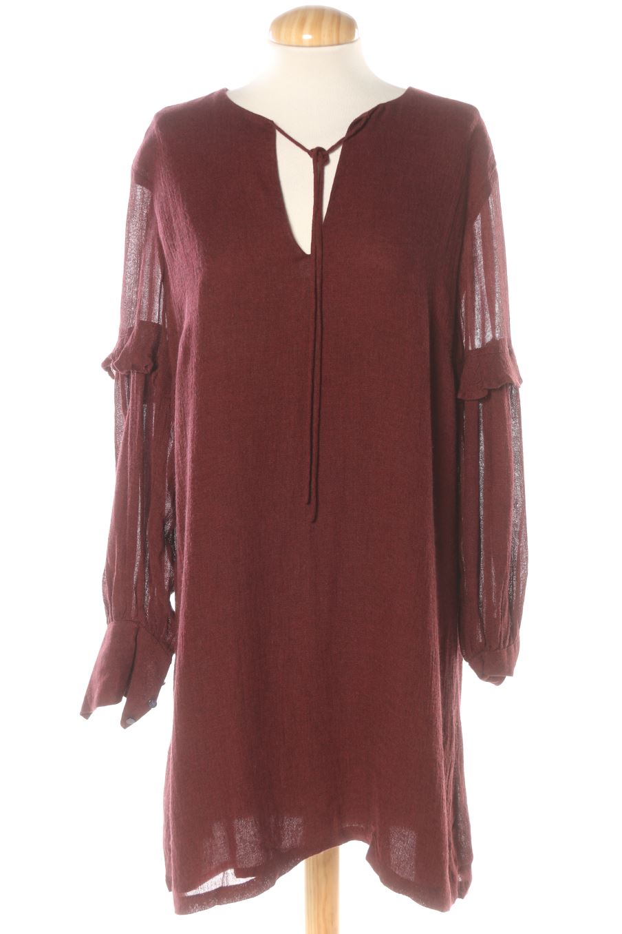 Vestido casual de Mango de la talla L, de color burdeos