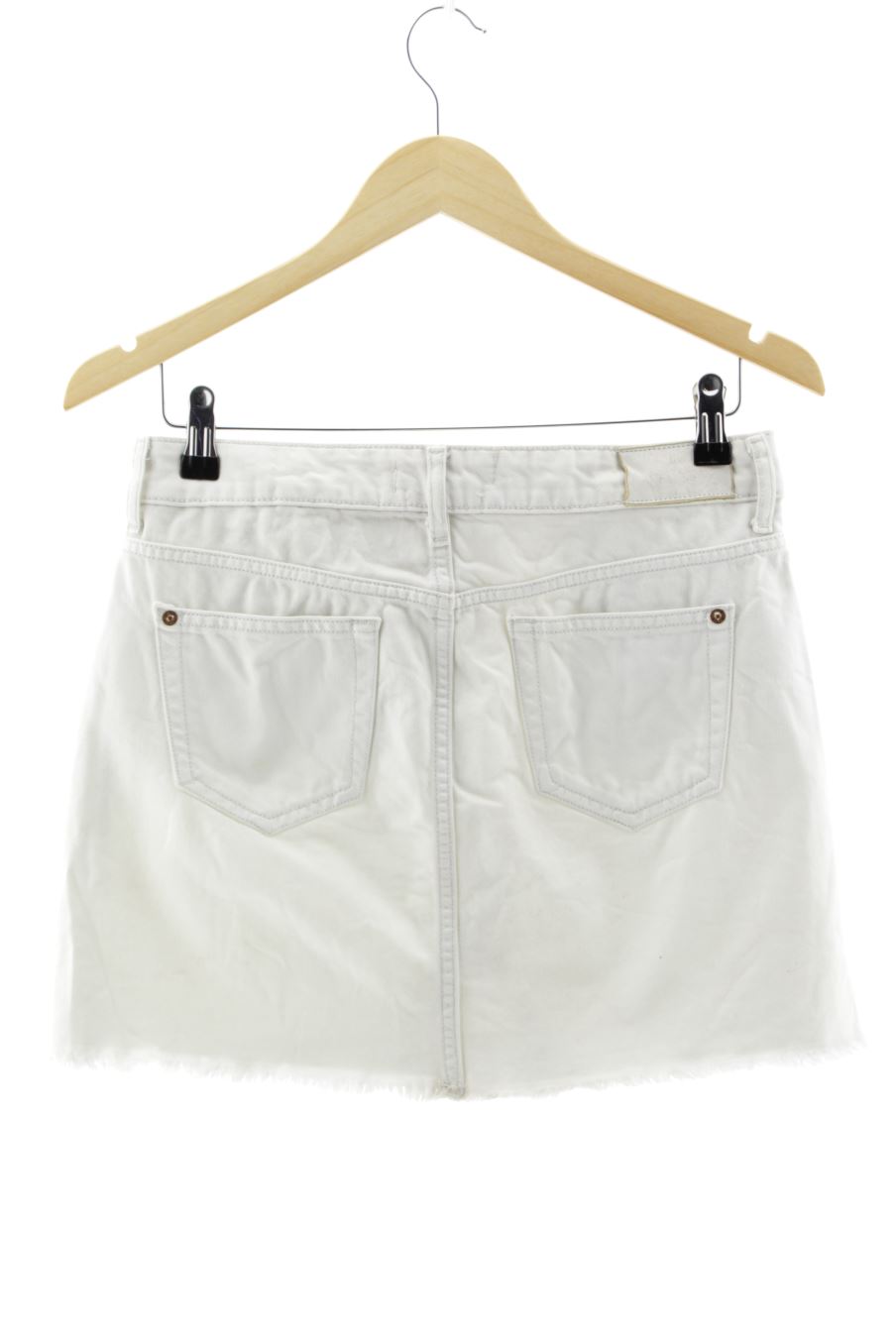 Jupe Mango de la taille S, de couleur blanc de denim
