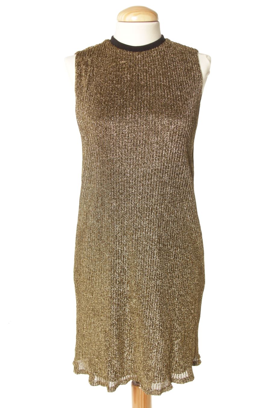 Vestido elegante de Trafaluc de la talla XS, de color dorado