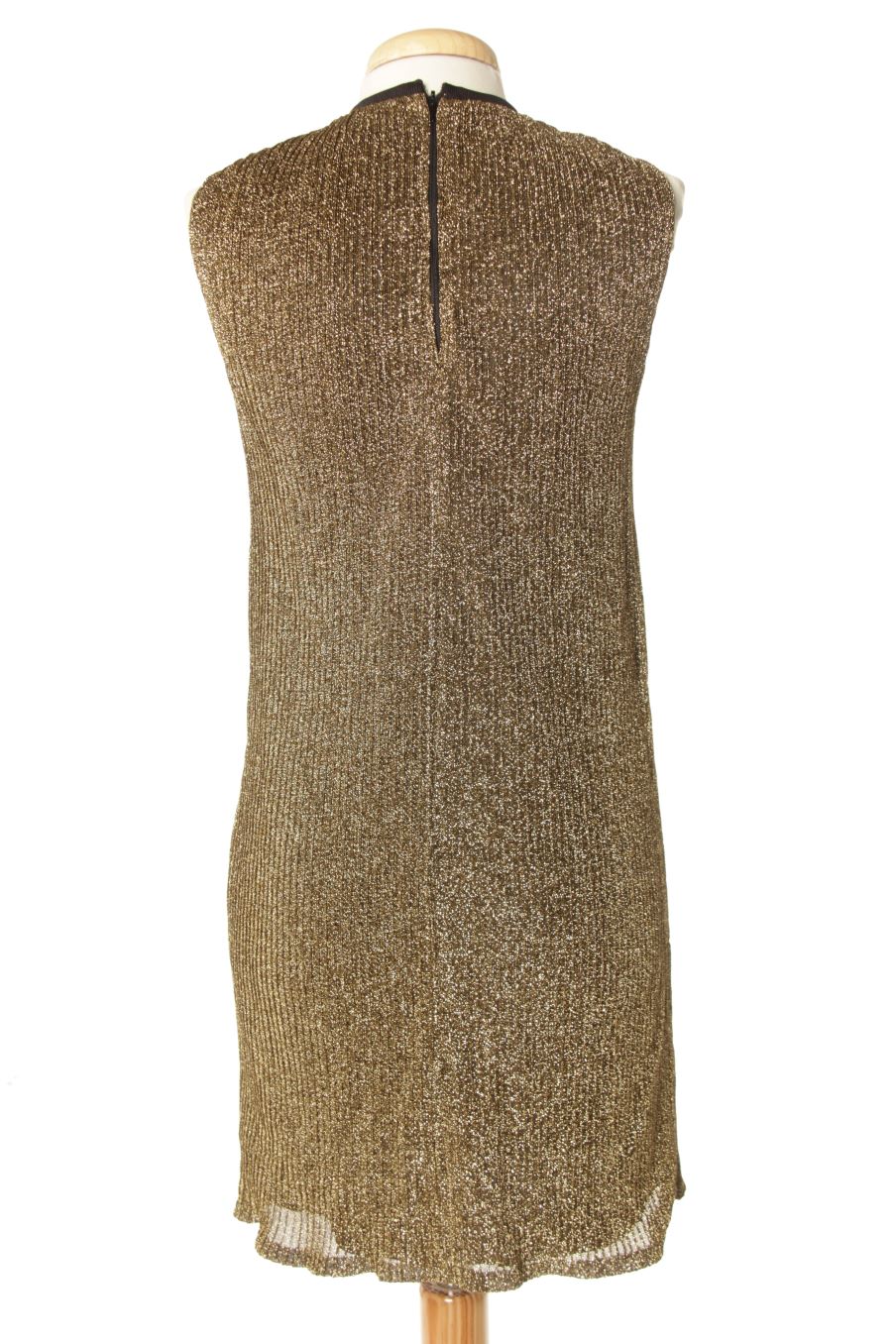Vestido elegante de Trafaluc de la talla XS, de color dorado