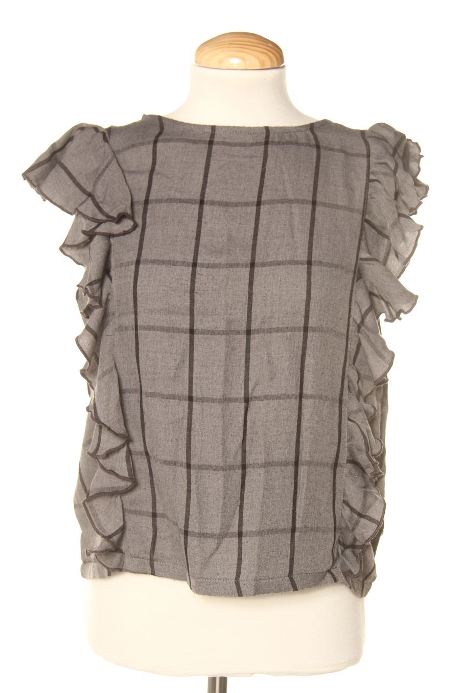 Blouse à manches courtes Little Miss Captain de la taille S, de couleur carreaux