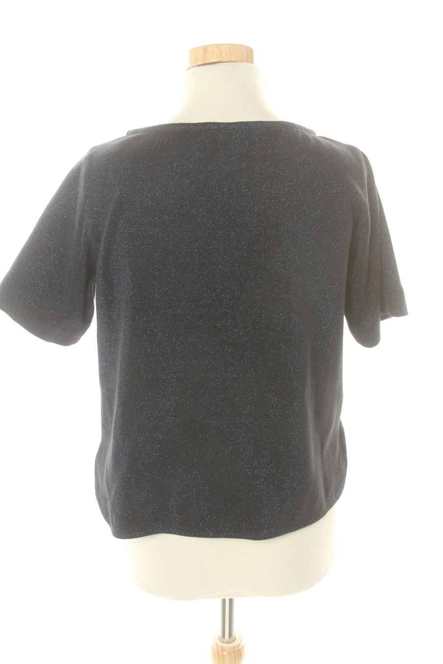 Blusa de manga corta de Zara de la talla XS, de color azul marino