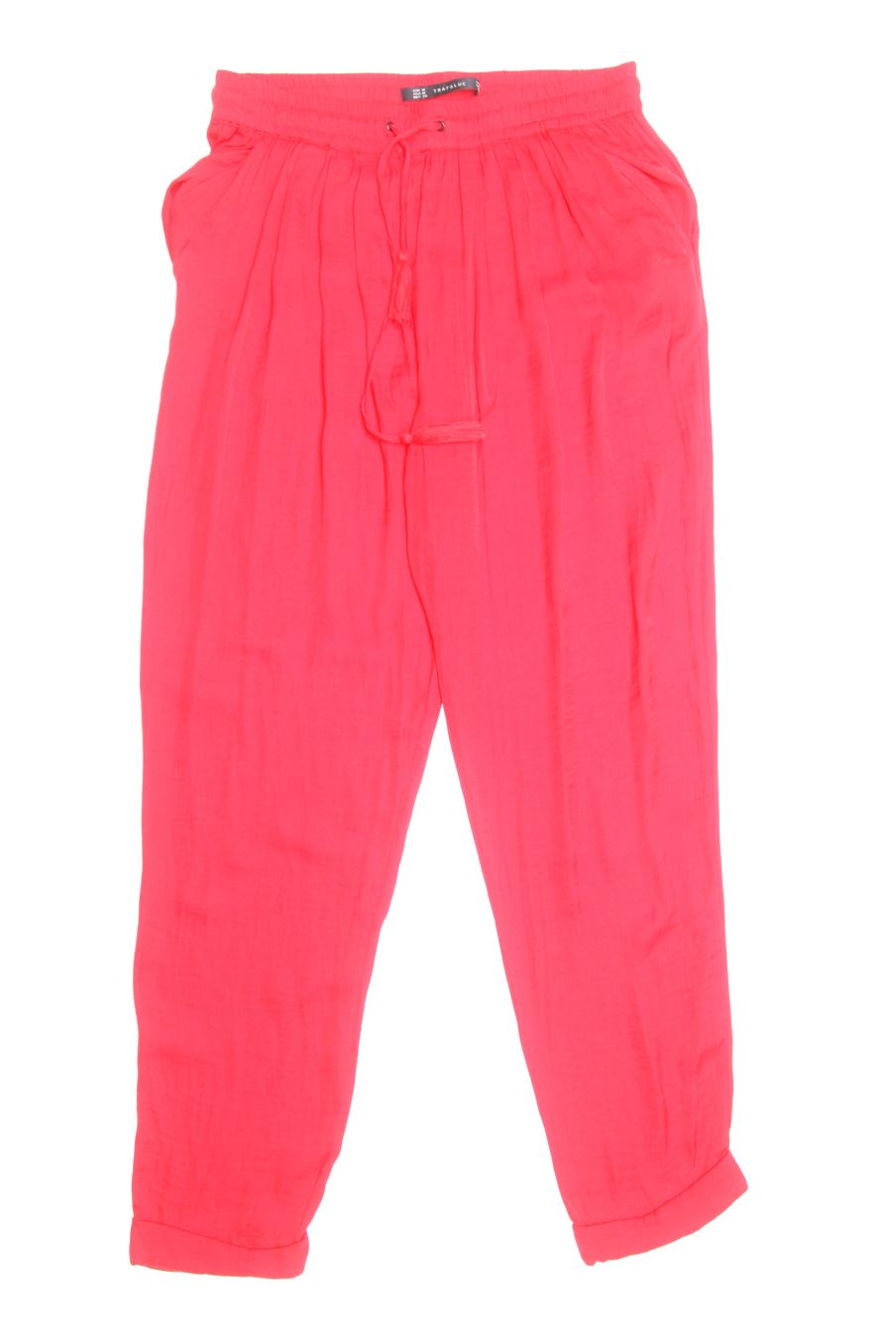 Pantalon Casual Trafaluc de la taille M, de couleur rouge