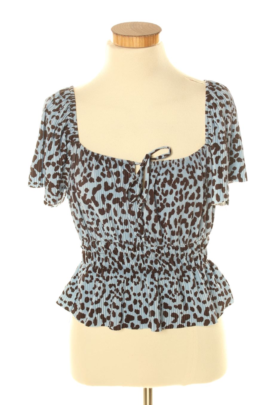 Blouse à manches courtes Bershka de la taille S, de couleur animal print