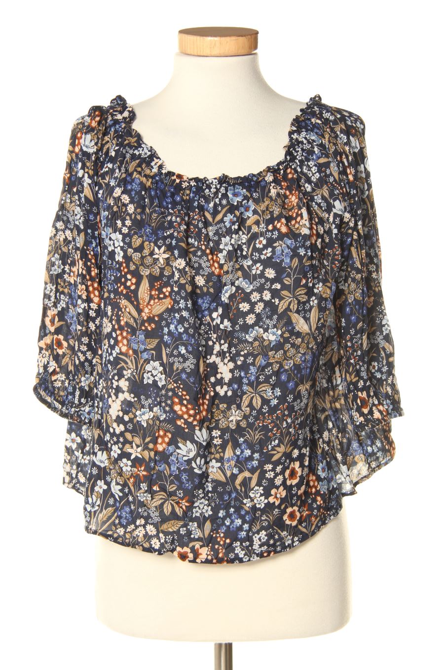 Blusa de manga corta de Stradivarius de la talla S, de color flores