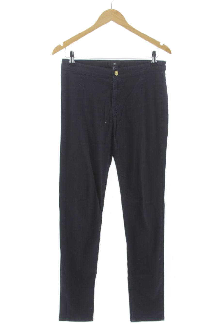 Vaquero de H&M de la talla 38, de color negro de ropa vaquera