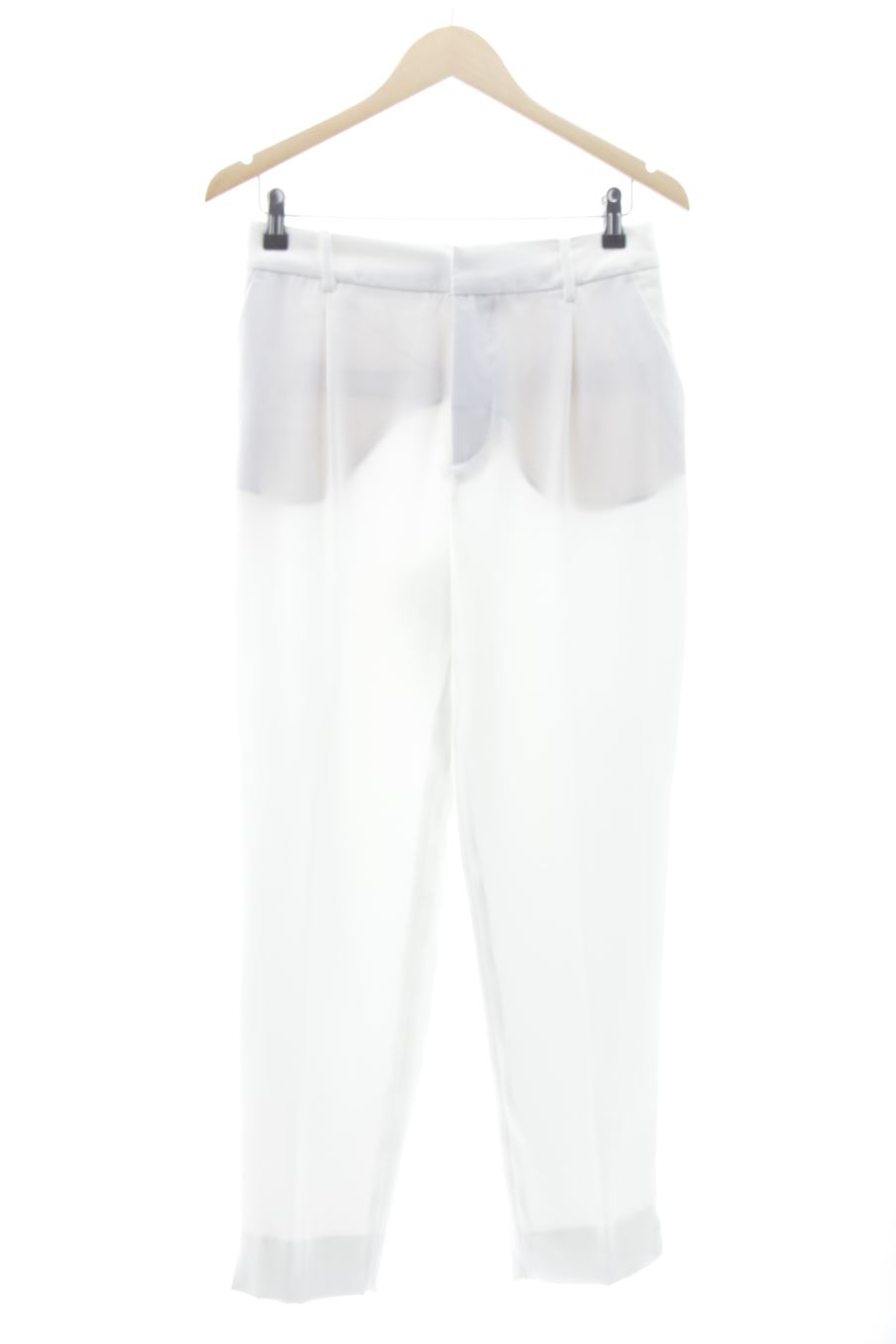 Pantalón de Zara de la talla M, de color blanco