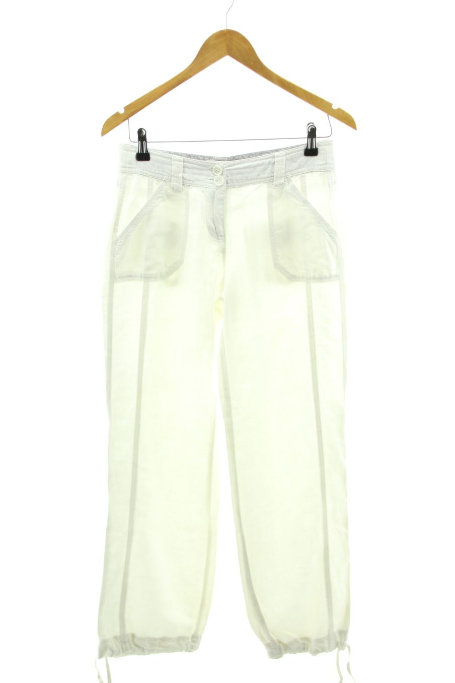 Pantalón Casual de Camaieu de la talla 36, de color blanco