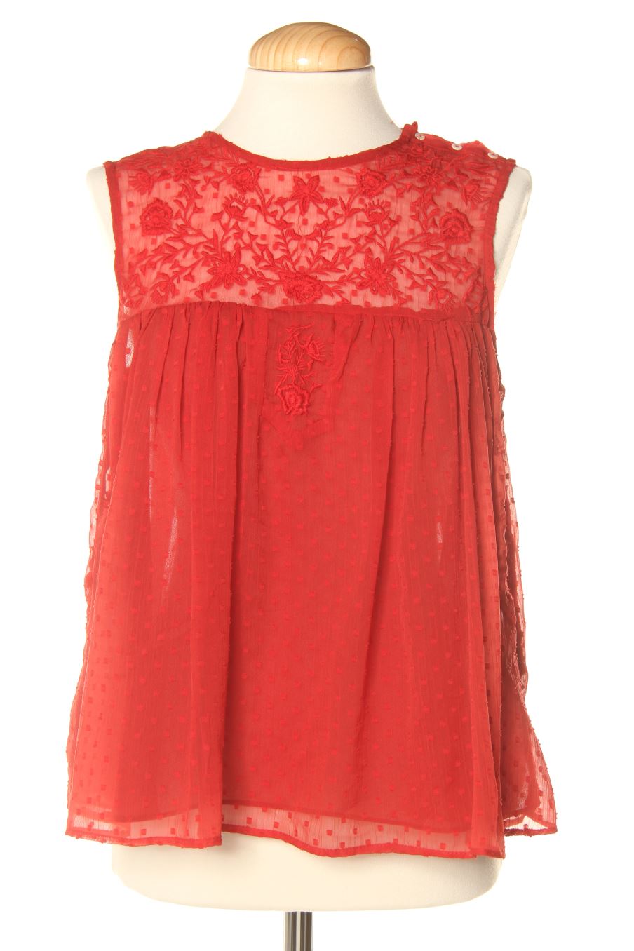 Top de trf (ZARA) de la talla XS, de color rosso