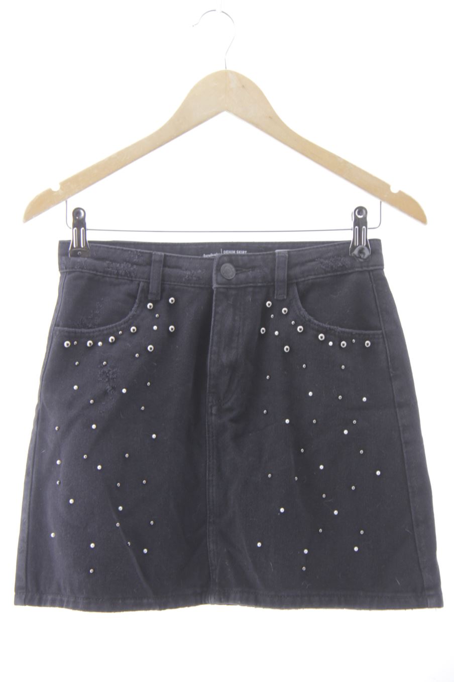 Jupe Stradivarius de la taille 36, de couleur noir de denim