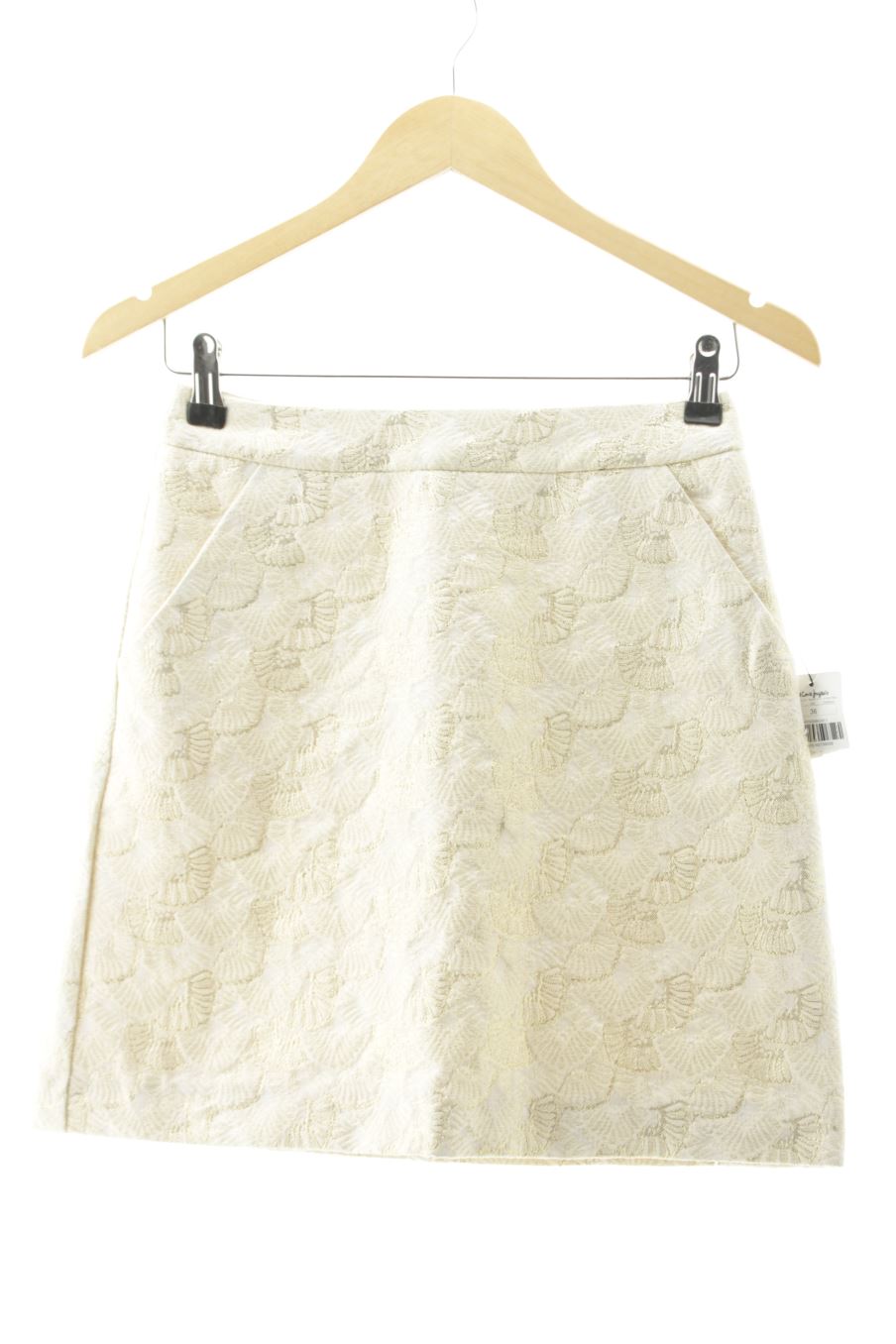 Falda de Fórmula Joven de la talla 36, de color beige