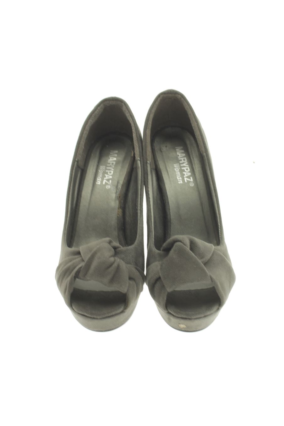 Zapatos de tacon de Marypaz de la talla 36, de color gris de