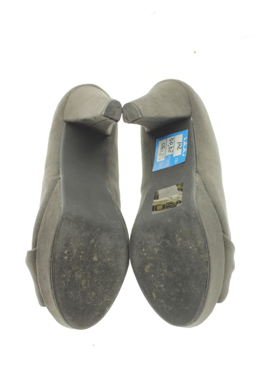 Zapatos de tacon de Marypaz de la talla 36, de color gris de