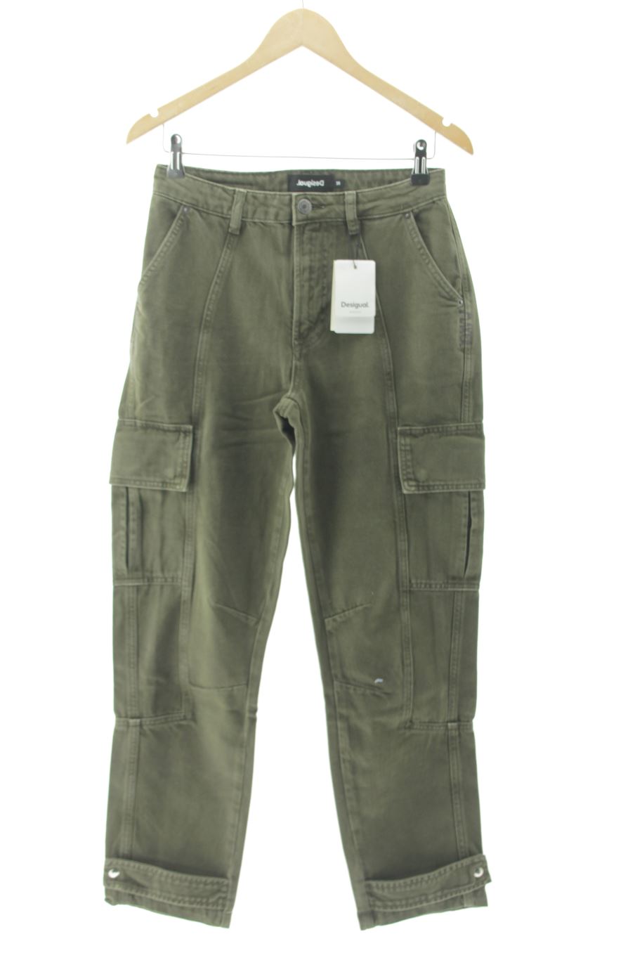Jeans Desigual de la taille 38, de couleur vert de denim