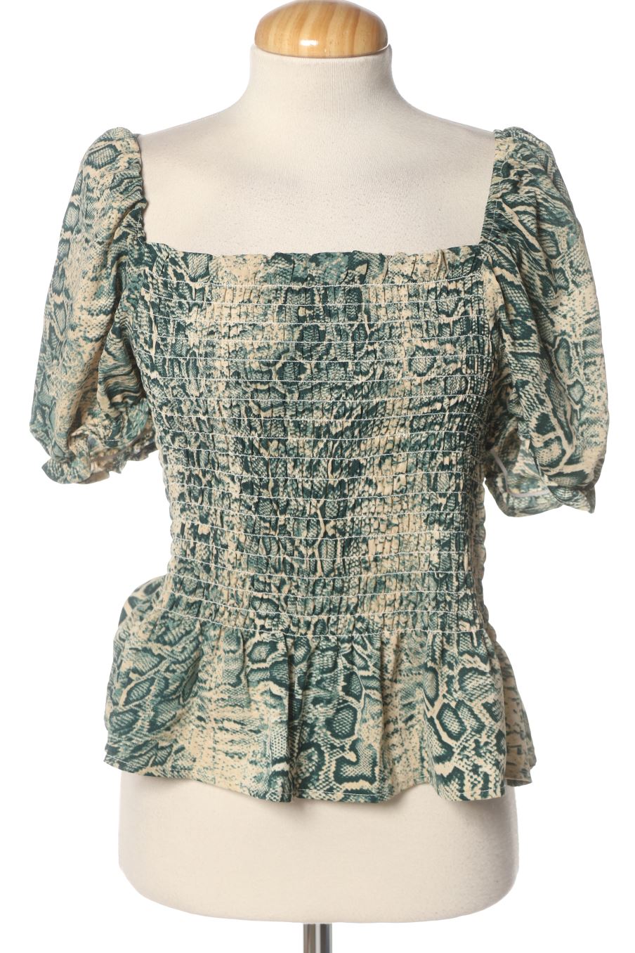 Blusa de manga corta de TESE COLLECTION de la talla L, de color verde
