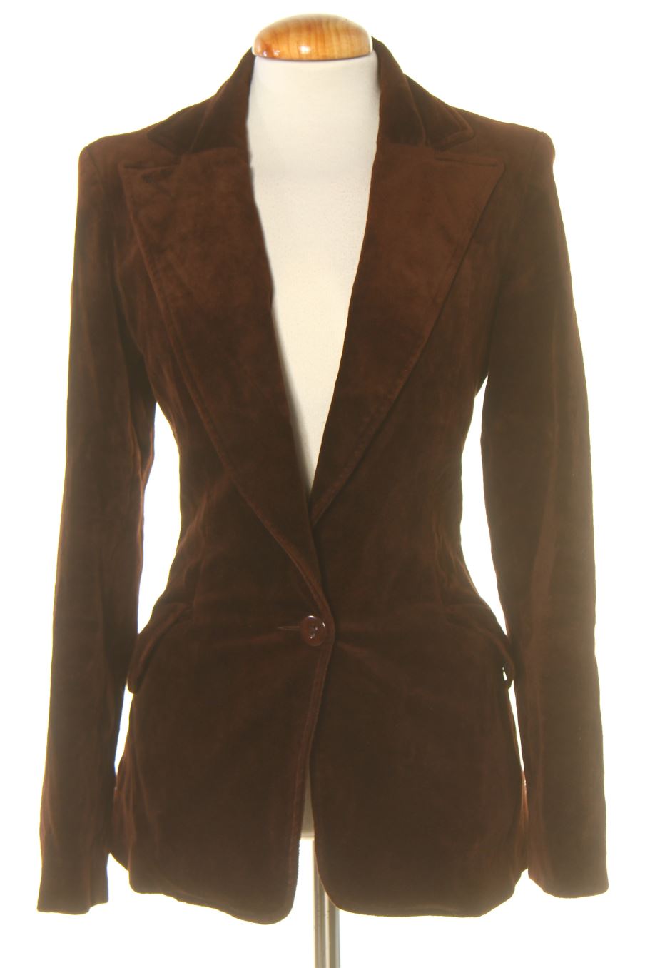 Blazer de Les Petites de la talla S, de color marrón de terciopelo