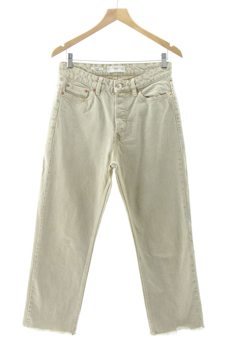 Jeans von Mango Größe 38, Farbe Beige, aus Jeanskleidung für