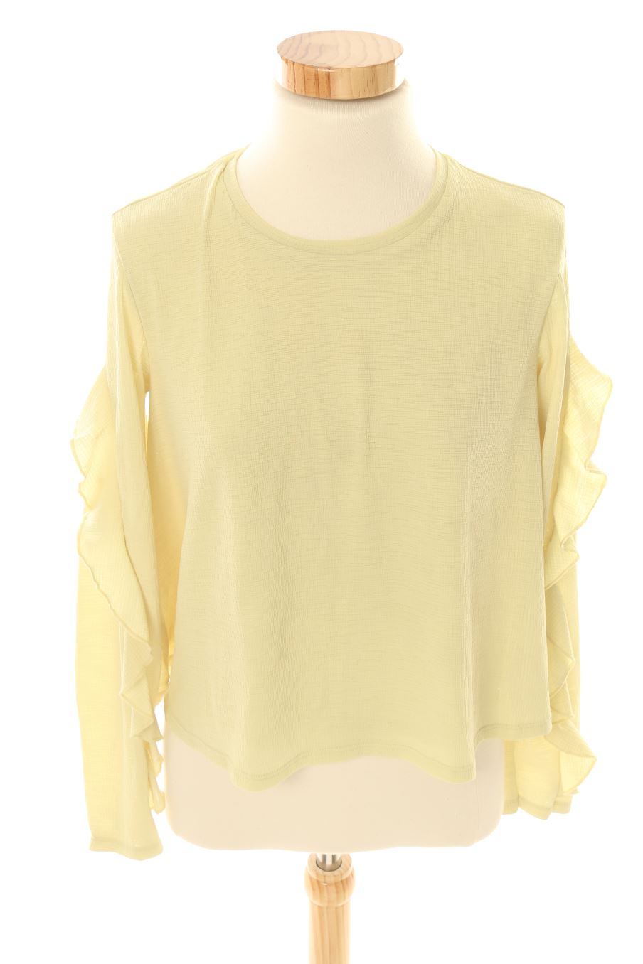 Blouse à manches longues Bershka de la taille S, de couleur vert