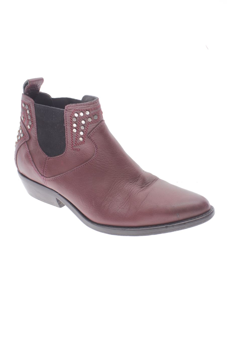 Botines de Zadig & Voltaire de la talla 38, de color burdeos de