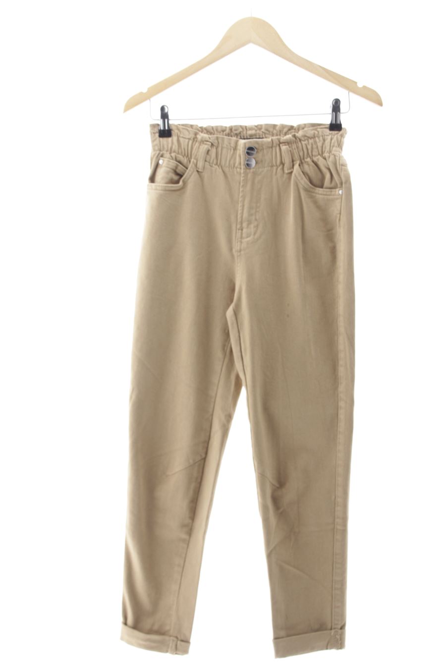 Vaquero de Bershka de la talla 32, de color beige de ropa vaquera