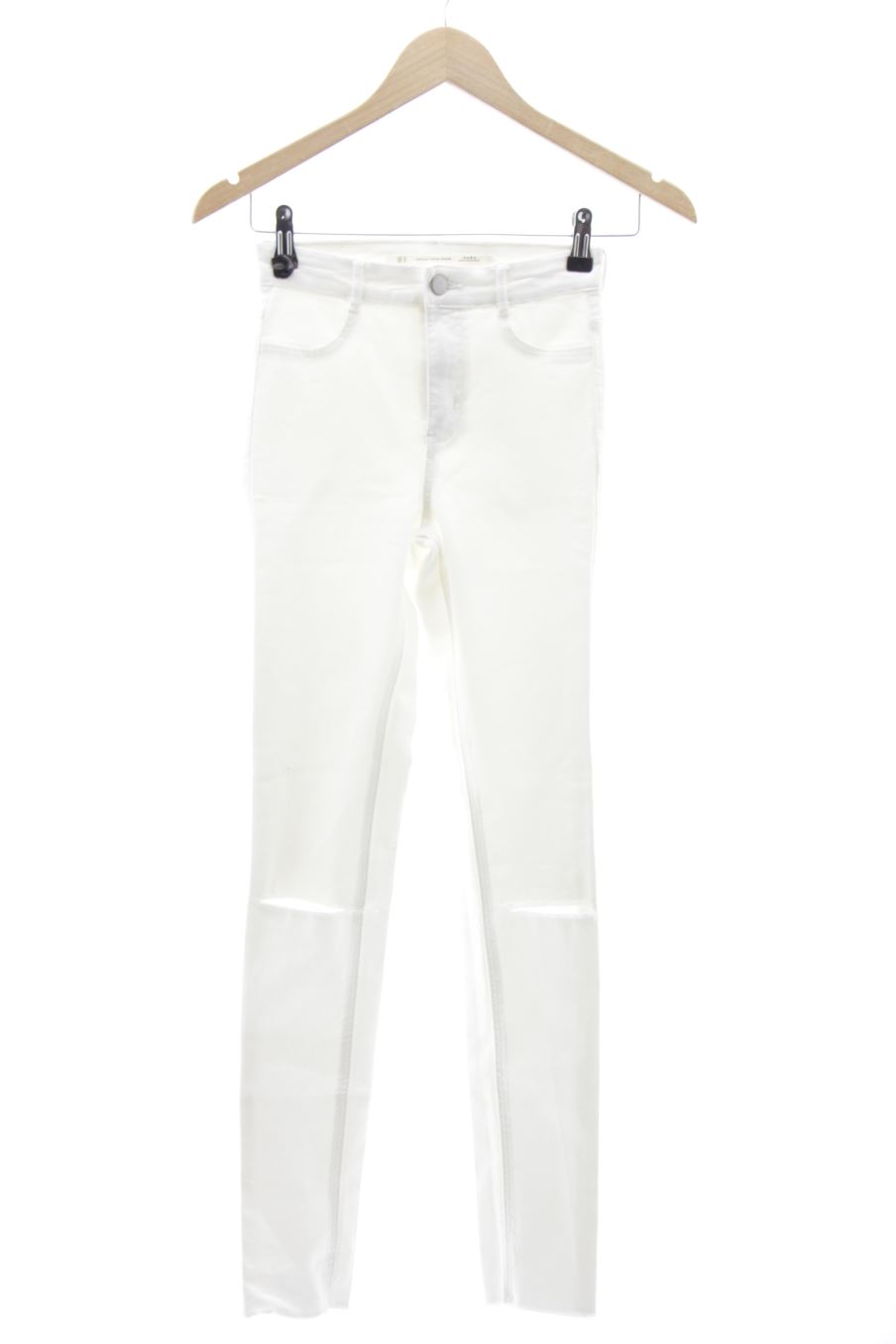 Jeans Zara de la taille 34, de couleur blanc de denim