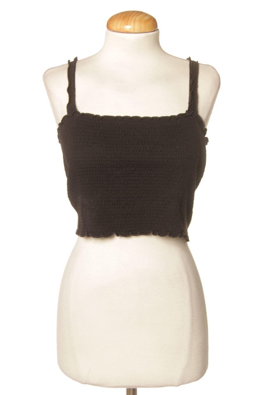 Top de Stradivarius de la talla L, de color negro