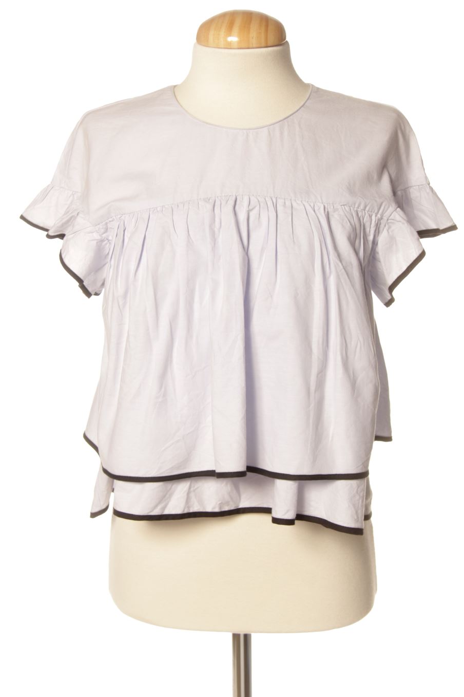 Blouse à manches courtes ZARA TRAFALUC de la taille S, de couleur bleu