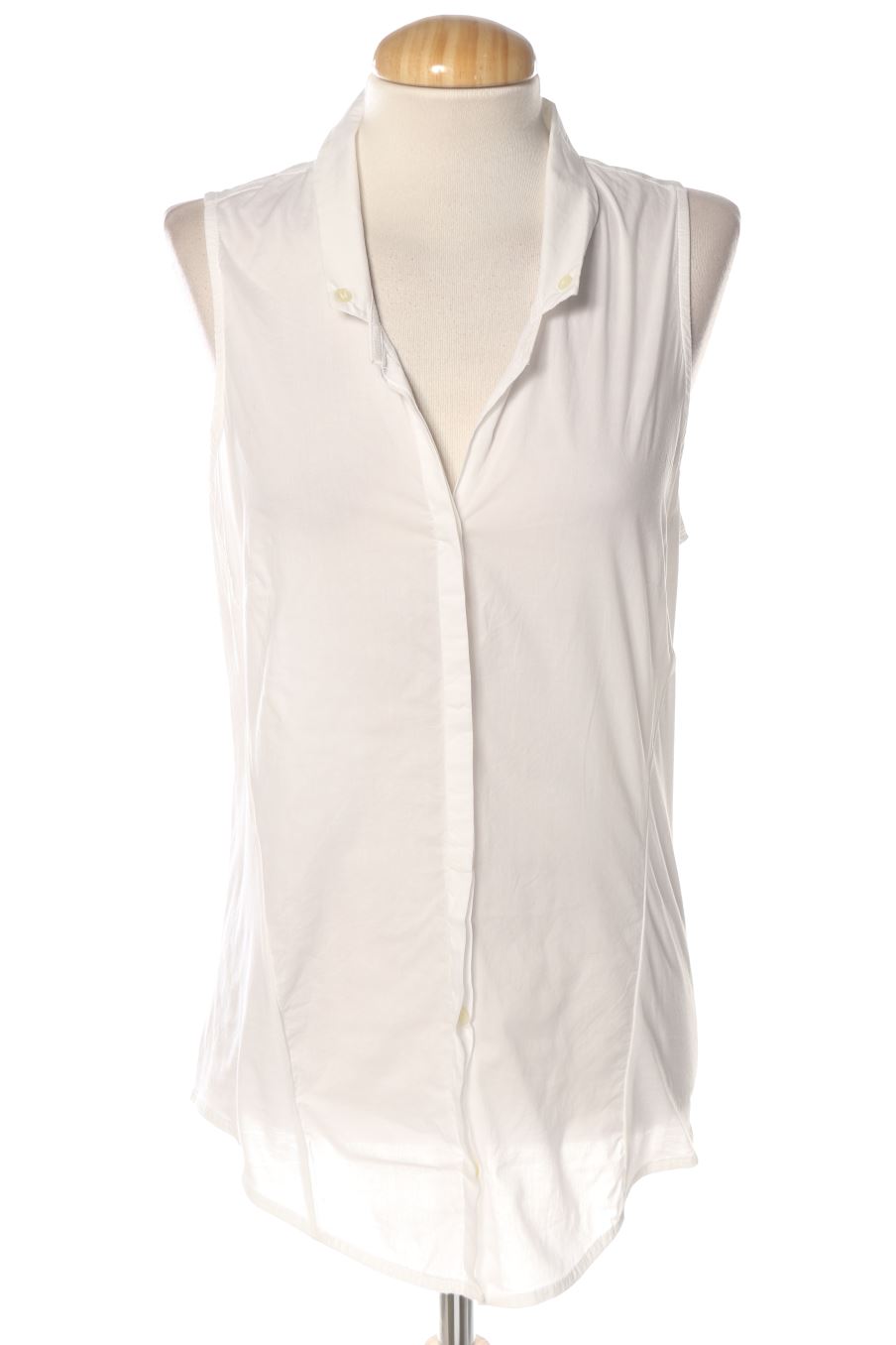Camisa sin mangas de Massimo Dutti de la talla L, de color blanco