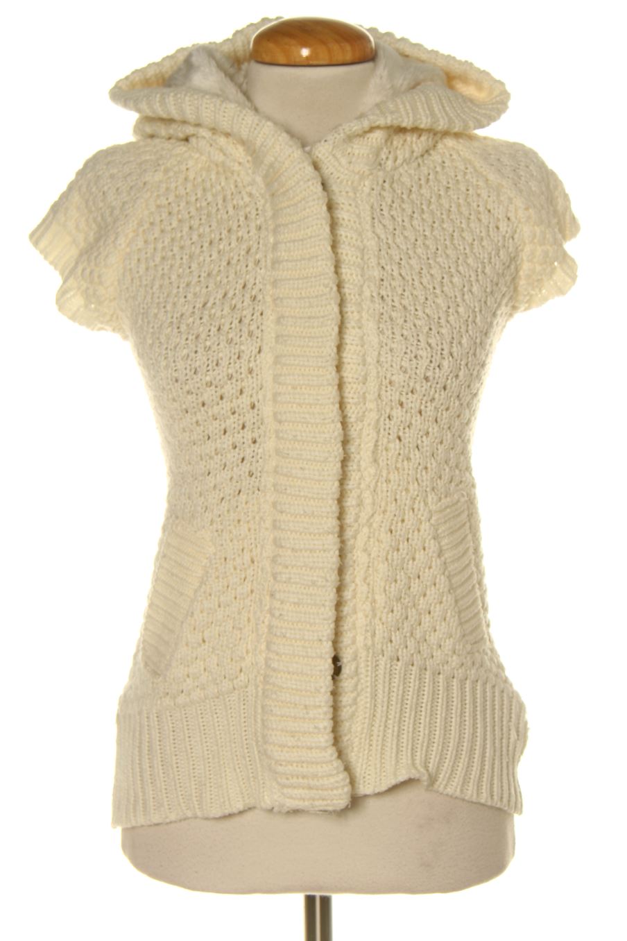 Boléro sans manches Zara de la taille M, de couleur beige