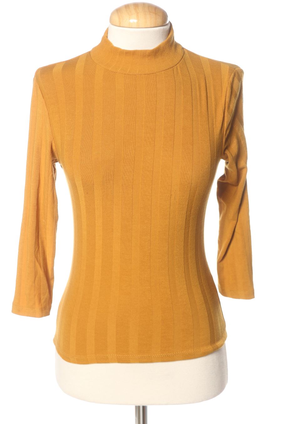 T-shirt à manches longues Stradivarius de la taille S, de couleur moutarde