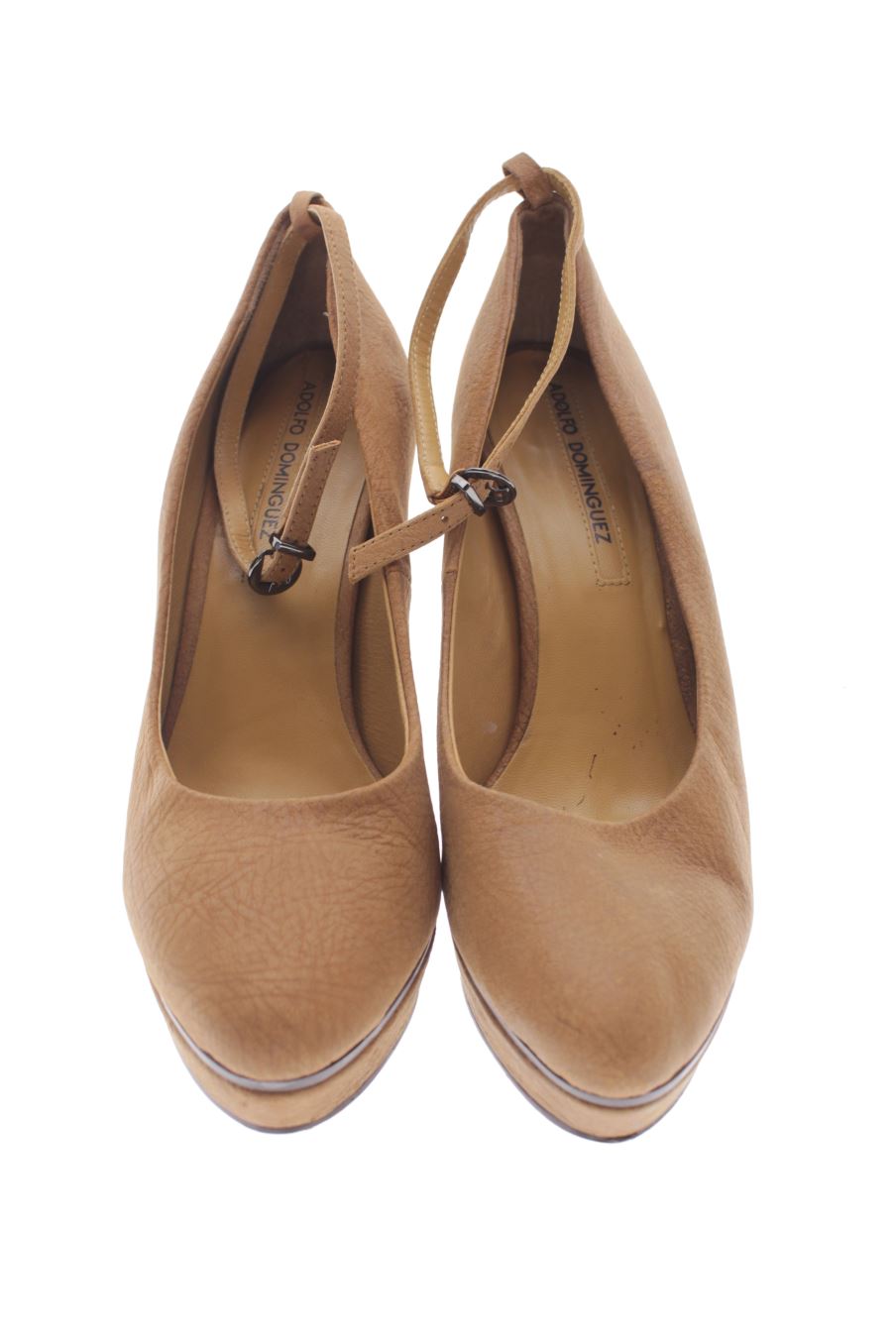 Zapatos de tacon de Adolfo Dominguez de la talla 40, de color marrón de
