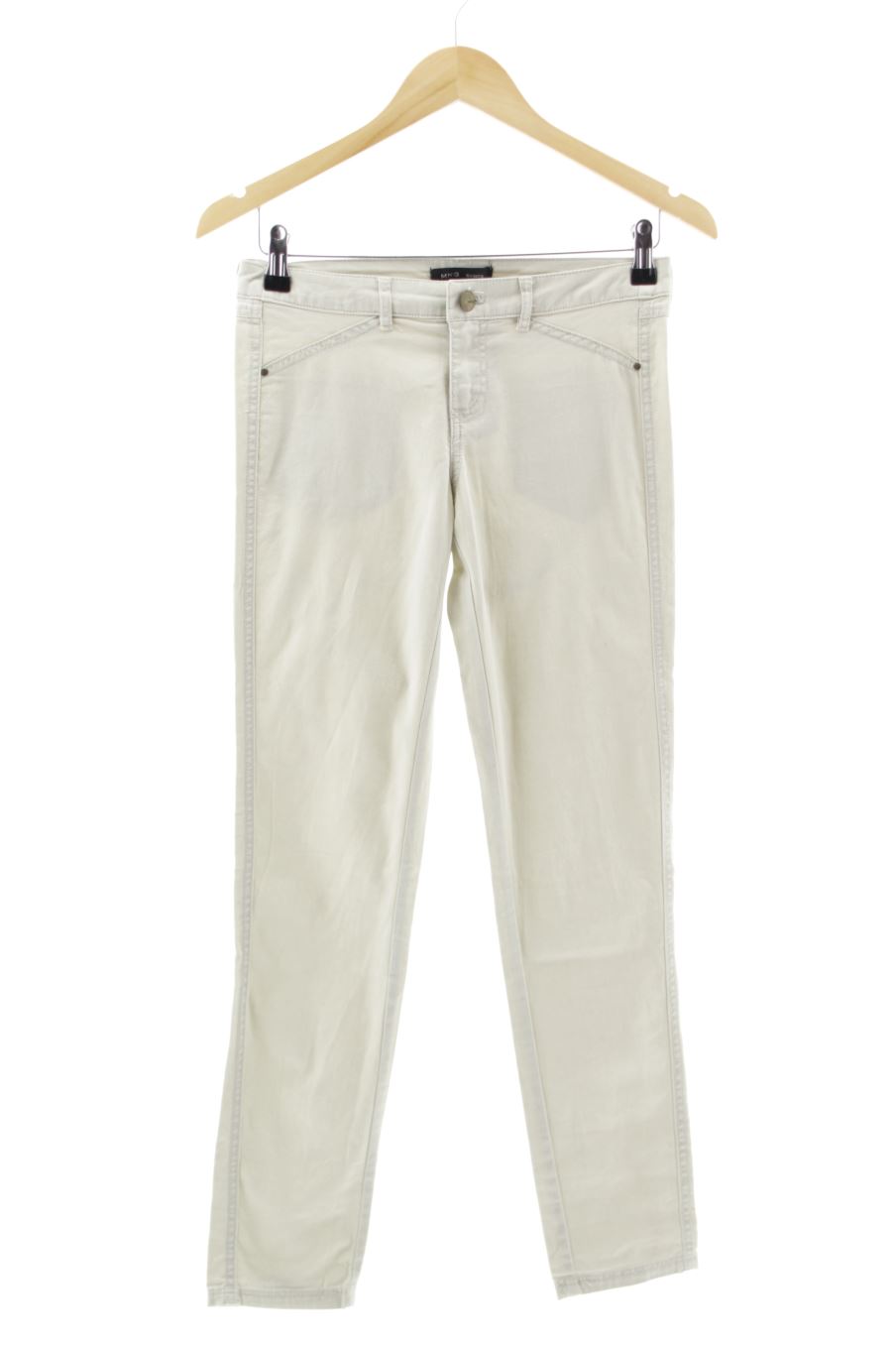 Jeans de Mango de la talla 34, de color beige