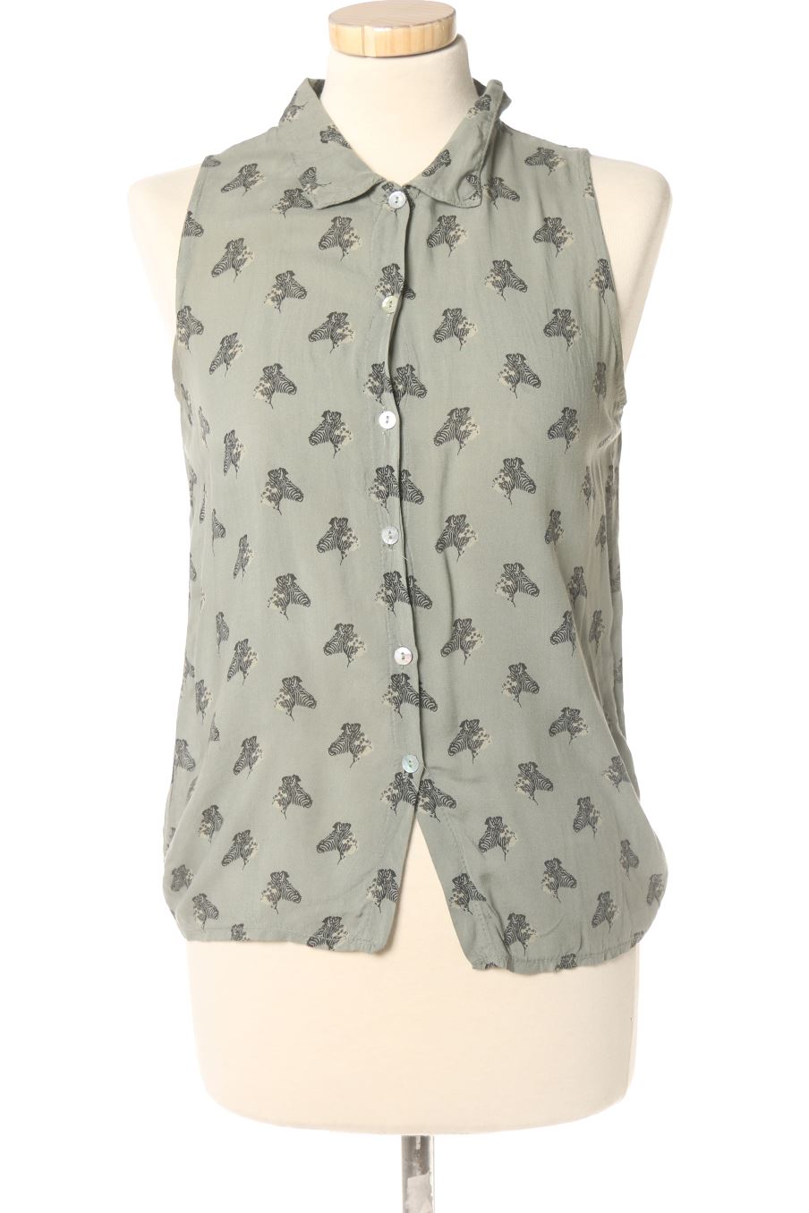 Camicia senza maniche de Made in italy de la talla S, de color verde