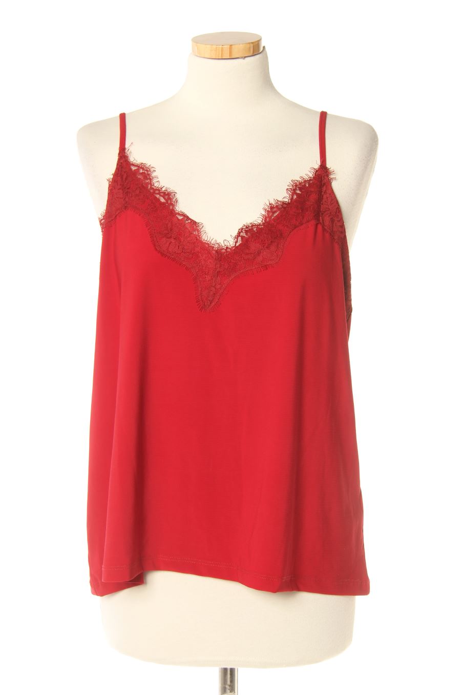 Aufwändiges Top von Amisu Größe XL, Farbe Rot, für