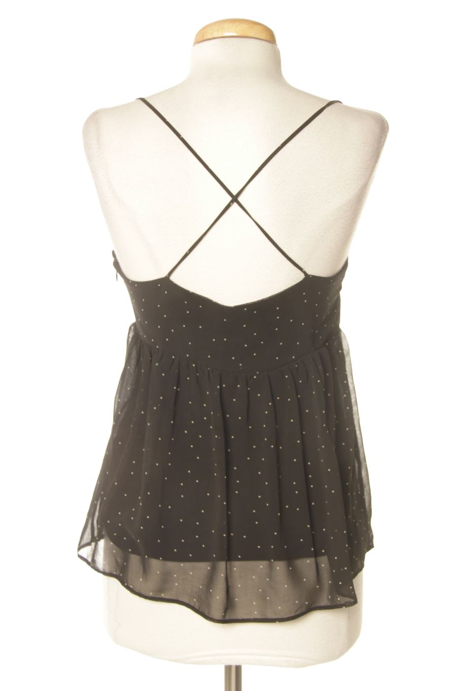 Aufwändiges Top von Mango Größe XS, Farbe Schwarz, für