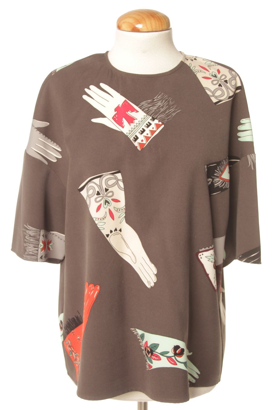 Blouse à manches courtes BIMBA Y LOLA de la taille M, de couleur gris