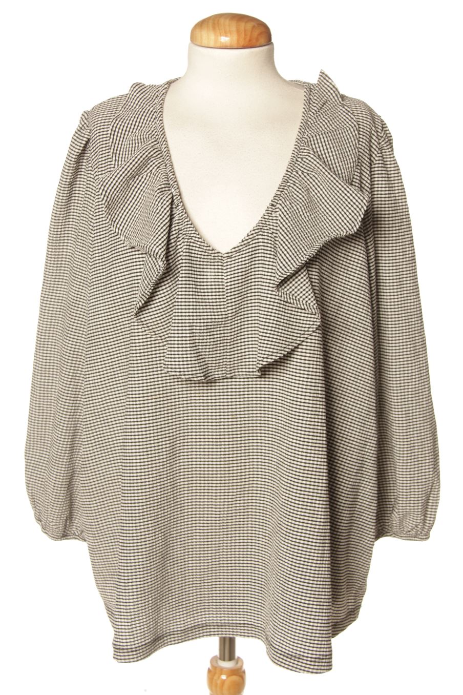 Blusa de manga larga de Mango de la talla SUPER XXL, de color cuadros